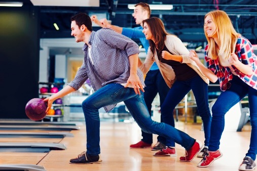 Group bowling date idea