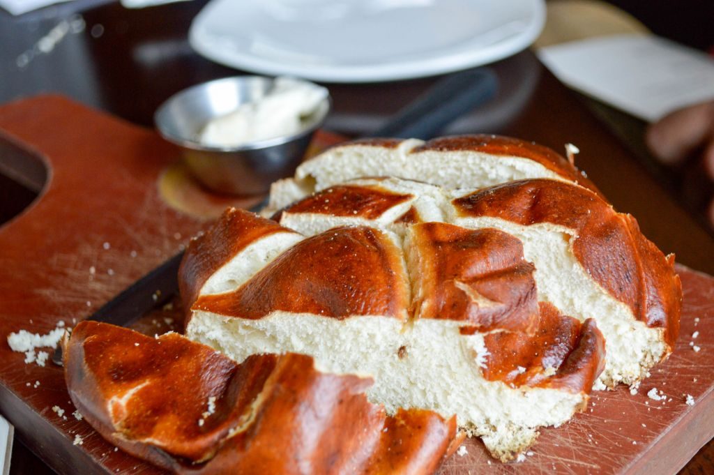 Pretzel bread at Cooper's Hawk