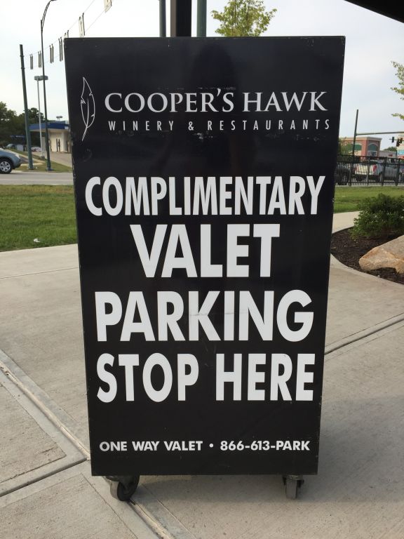 Valet Parking at Cooper's Hawk Cincinnati