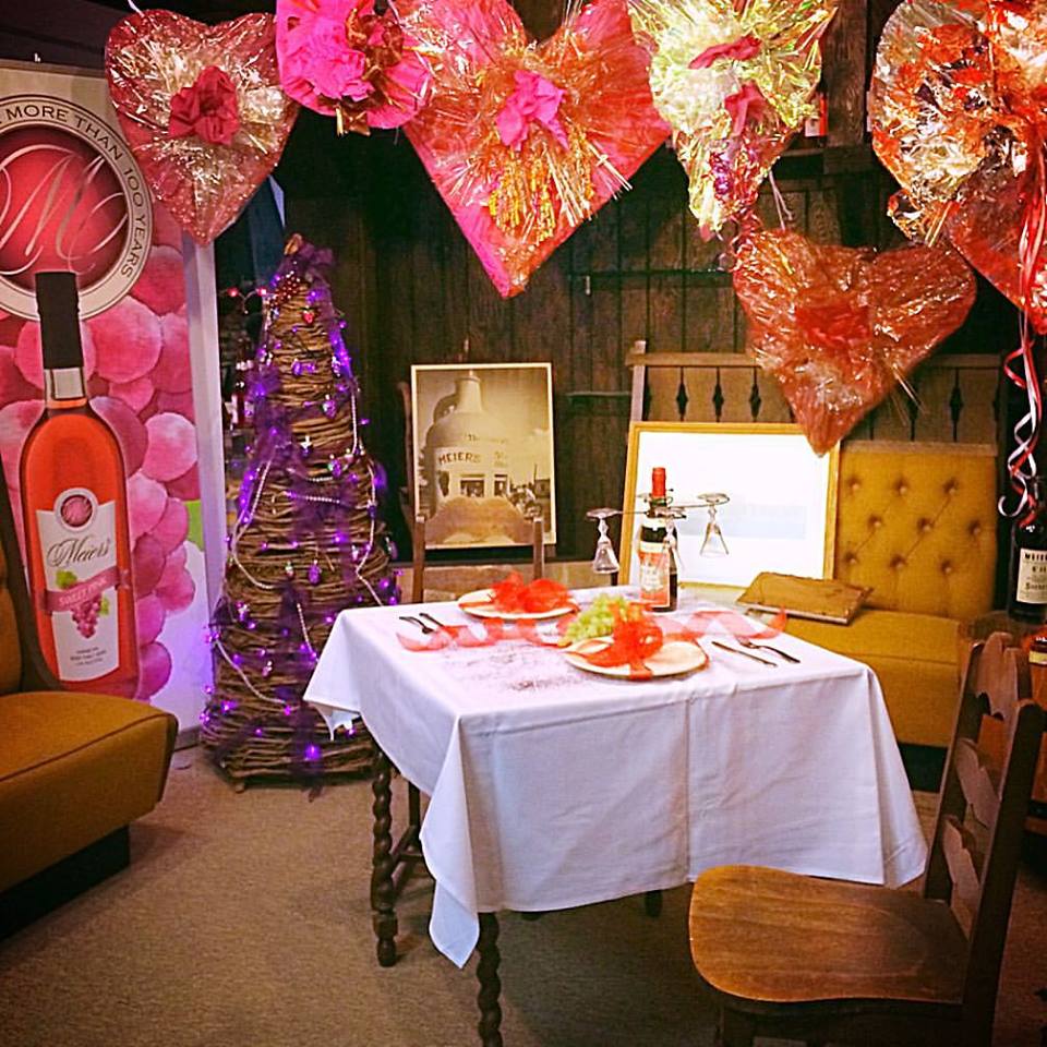 Valentine Display at Meier Winery