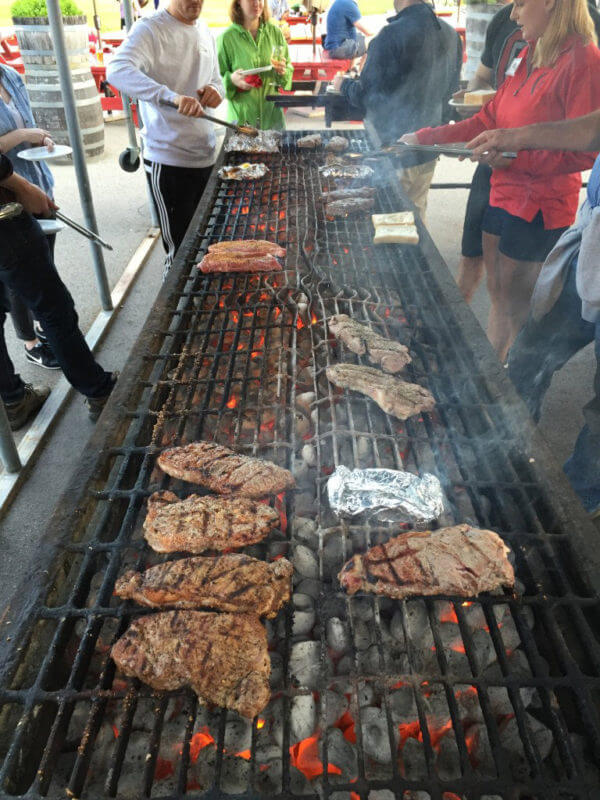 Grill your own meat at Valley Vineyards