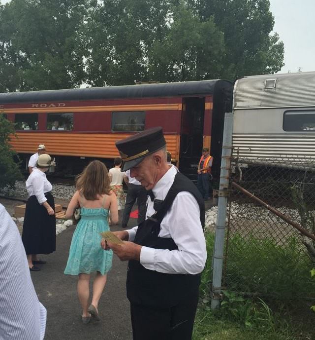 Checking in for the Cincinnati Dinner Train